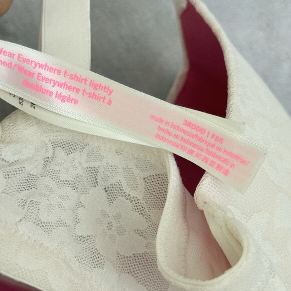 Victoria's Secret PINK Underwire Bra 38DDD Color Ivory Eyelet Lace NWOT - Picture 7 of 14